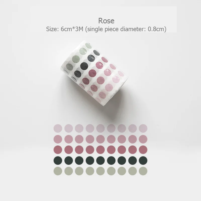 Rose 1 предмет красочная лента washi круглая форма искусства журнал украшения Скрапбукинг малярный скотч для празднования свадьбы/дня рождения/Журнал Декор - Цвет: Rose