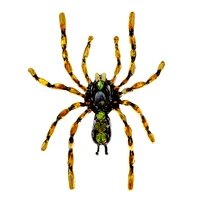 cindy xiang enamel large poisonous spider brooch rhinestone exaggerated coloful insect pin 5 colors available alloy material