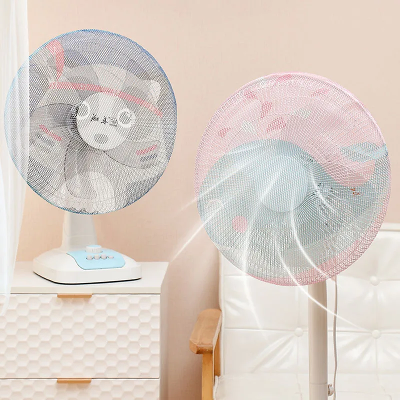 

Electric Fan Dust Cover Mesh Fan Safety Protector Net Cover Round Stand Fan Finger Guard Dustproof Storage Bag Home Decor