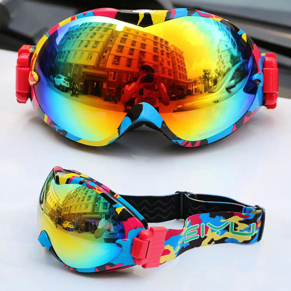 

Ski Goggles Double Layers Skiing Glasses Outdoor Sport Protection Skiing Goggles Windproof Cycling Sunglasses Face Mask