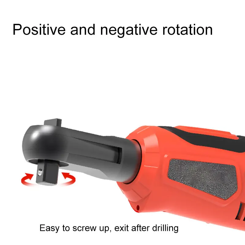 

Rechargeable Cordless Electric Ratchet Wrench 1.7Ah 12V Right Angle 3/8" Wrench Tools HUG-Deals