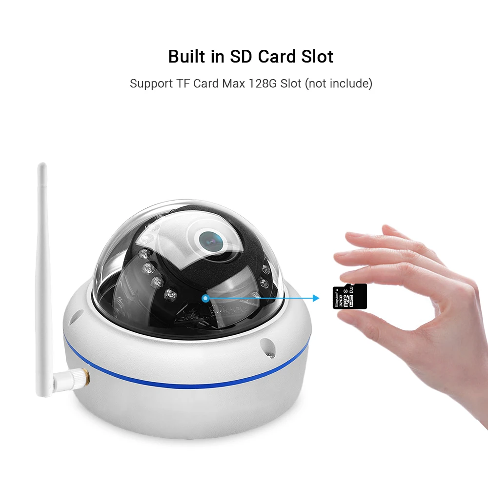 Pаспродажа Hamrolte Yoosee Wi-Fi камера HD 1080P Проводная Беспроводная ONVIF IP-камера Ночная Антивандальная уличная Wi-Fi камера