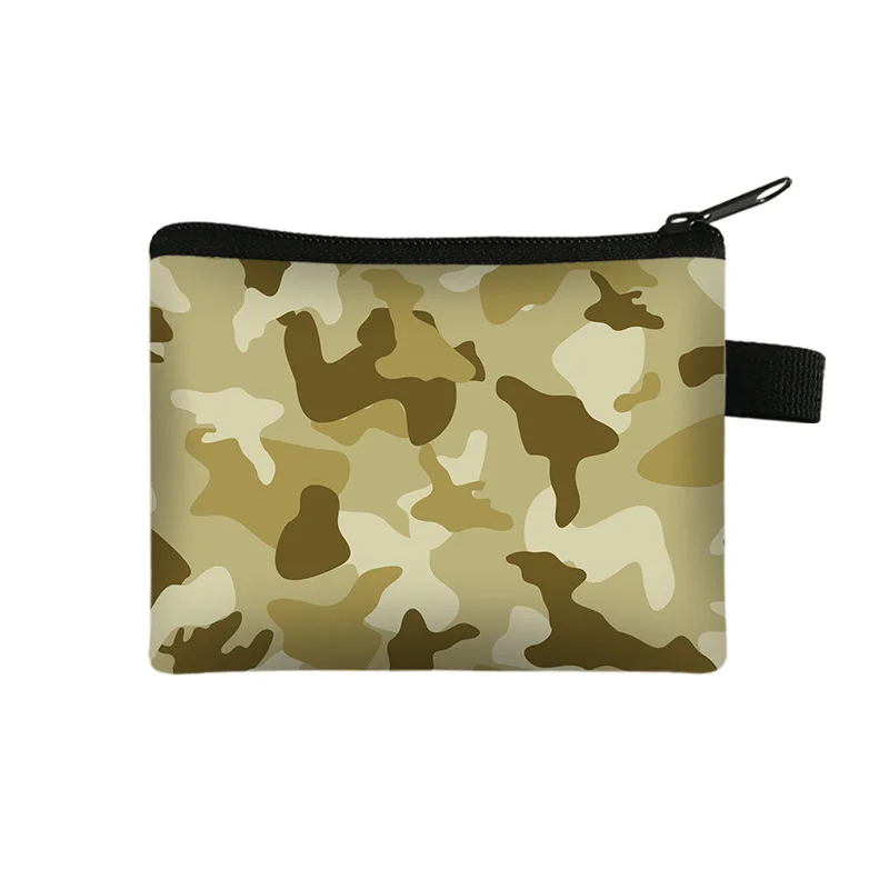 New Children's Simple Zero Wallet Camouflage Pattern Portable Card Bag Coin Key Storage Bag To Customize Coin Purse Mini Bag images - 6