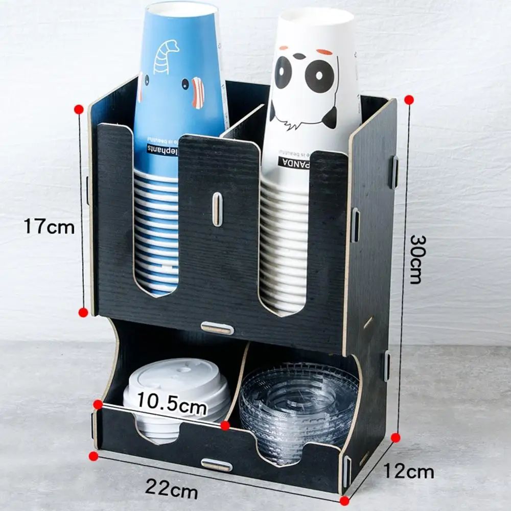 Деревянный одноразовый держатель для чашек несколько отделений бумажные чашки
