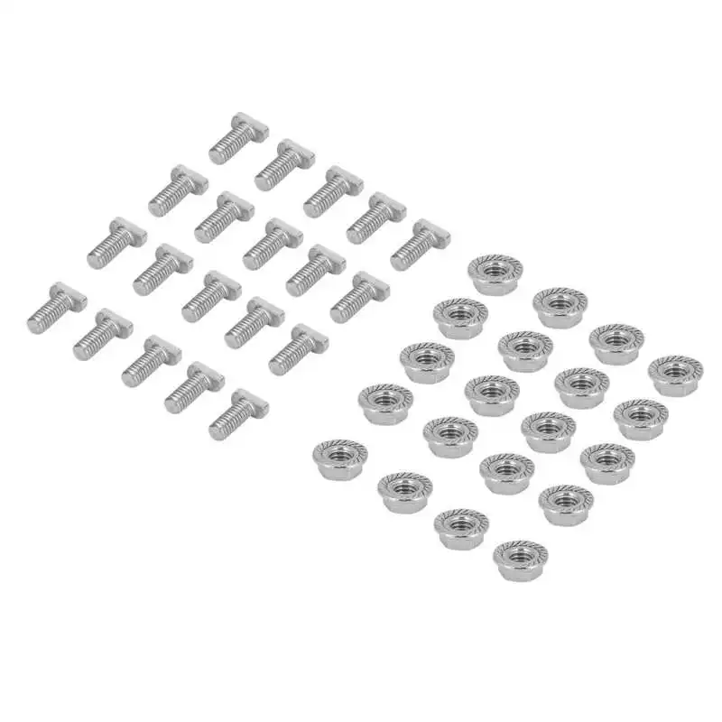 20 Set 304 Stainless Steel M6 Screws With Flange Nut Fasteners Hardware Greenhouse Supplies | Greenhouses