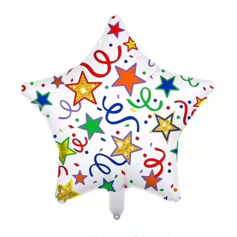 

10pcs18inch Ribbon Star Balloon Inflatable Helium Baloon Wedding Birthday Christmas Party Decoration Globos Children Toy Gifts