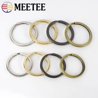 meetee 20pcs metal keyring split o ring 202529mm circle rings buckles for keychain handbag making jewelry diy part accessories