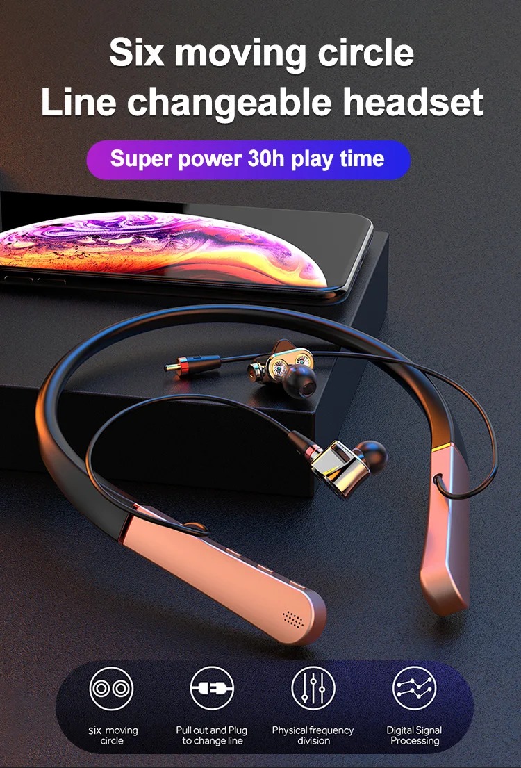 Проводной HIFI монитор наушники Bluetooth тройной драйвер Hi Res Съемный разъем