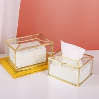 box disposable napkins metallic glass nordic luxury chuangdian tissue holder car toilet storage containers home decor organizing