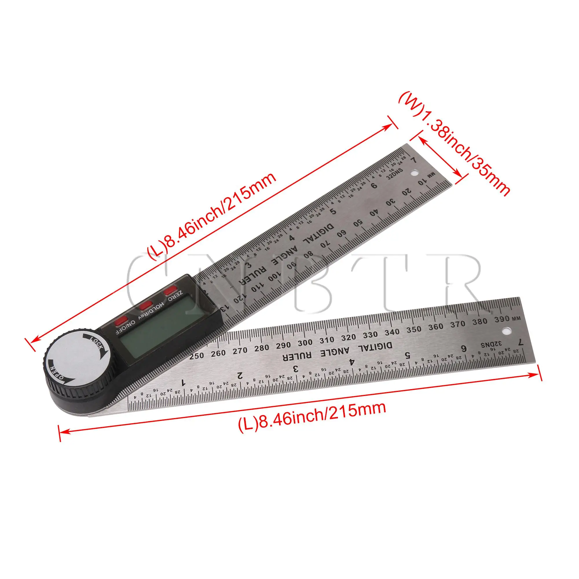 

CNBTR 360 Degree Electronic Digital Angle Ruler with Zeroing&Locking Function