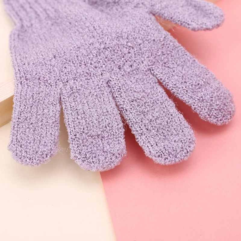 

2Pcs Shower Bath Gloves Exfoliating Loofah Body Scrubber Wash Skin Spa Massage Gloves