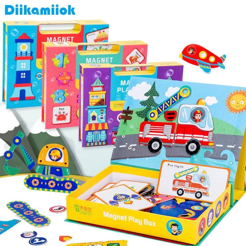 Детская ранняя развивающая игрушка забавная магнитная головоломка игровая