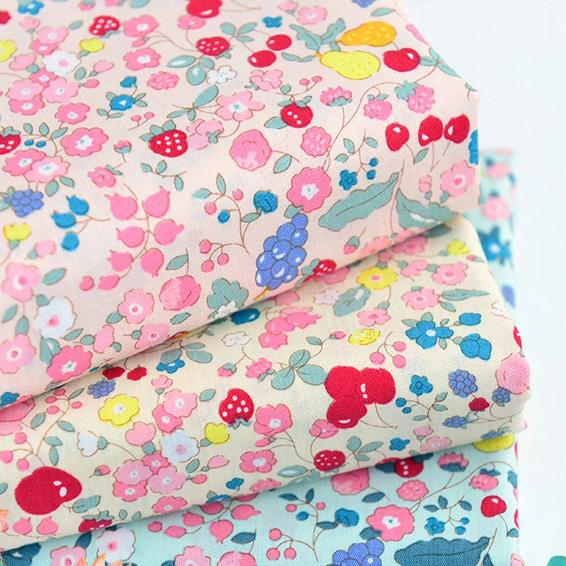 Poplin Liberty Fabric Cotton Printed Small Floral Muslin for Quilting Clothes DIY Children Textile by Half Meter | Дом и сад