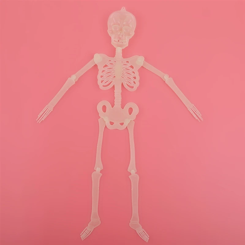 Green Hanging Skeleton Halloween fluorescent 32cm Luminous Decoration Party Scary Skull Decor | Дом и сад