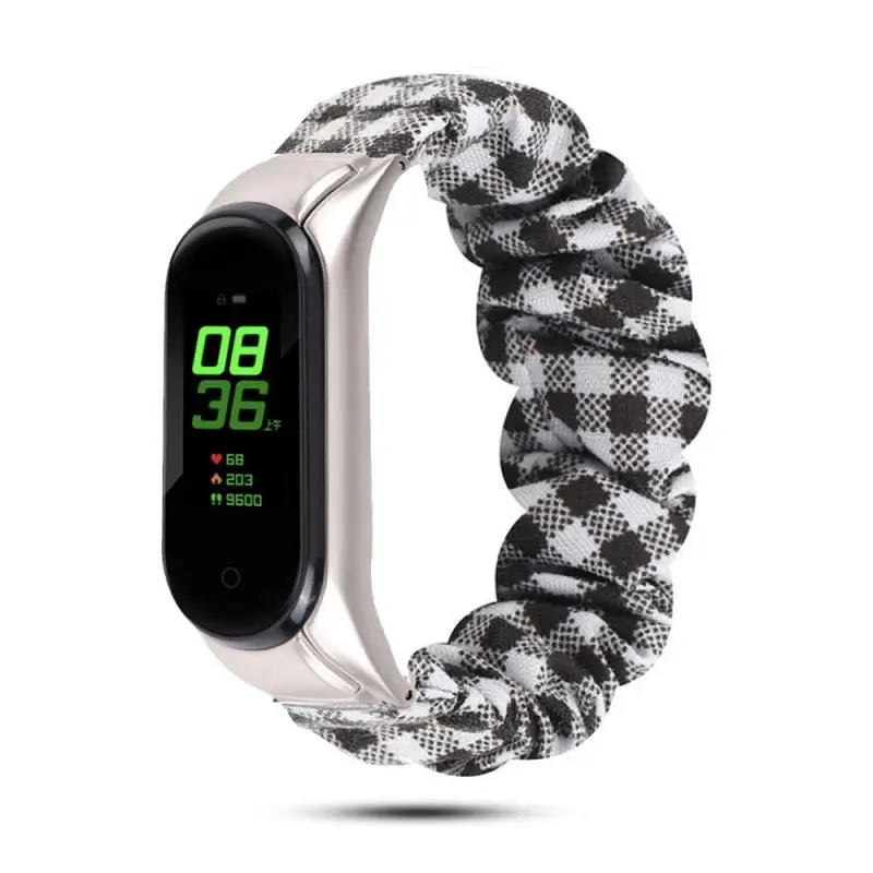 Эластичный ремешок Scrunchies для Xiaomi Mi band 5 4 3 сменный Браслет Band correa