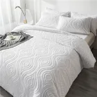 Комплект постельного белья, 2-3 комплекта, простой однотонный, с волнистым узором, в скандинавском стиле, для кровати 150, пододеяльник 200x200, для спальни