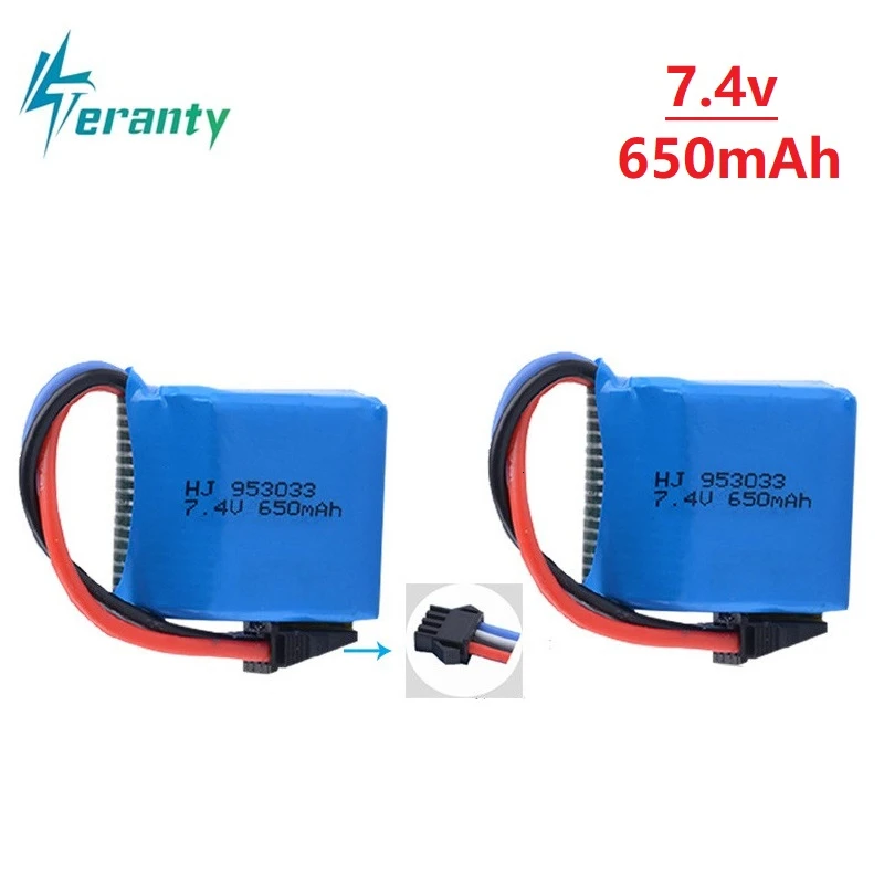 2 шт./компл. 7 4 v 650mAh Lipo батарея SM-4P разъем для UDI001 Высокоскоростной RC лодка Замена
