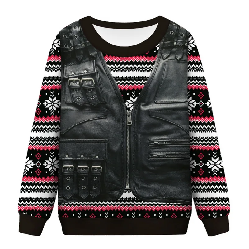 B-color 5 Mens causal o neck Christmas sweater fashion deer print Autumn Winter Pullover Knitted Jumper sweaters Slim Men Clothes - Цвет: B-color 5
