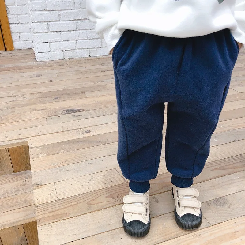 Детская одежда, спортивные штаны, новинка 2019, корейский вариант детских брюк для отдыха, осенне-зимнее платье, бархатные брюки для мальчиков от AliExpress RU&CIS NEW