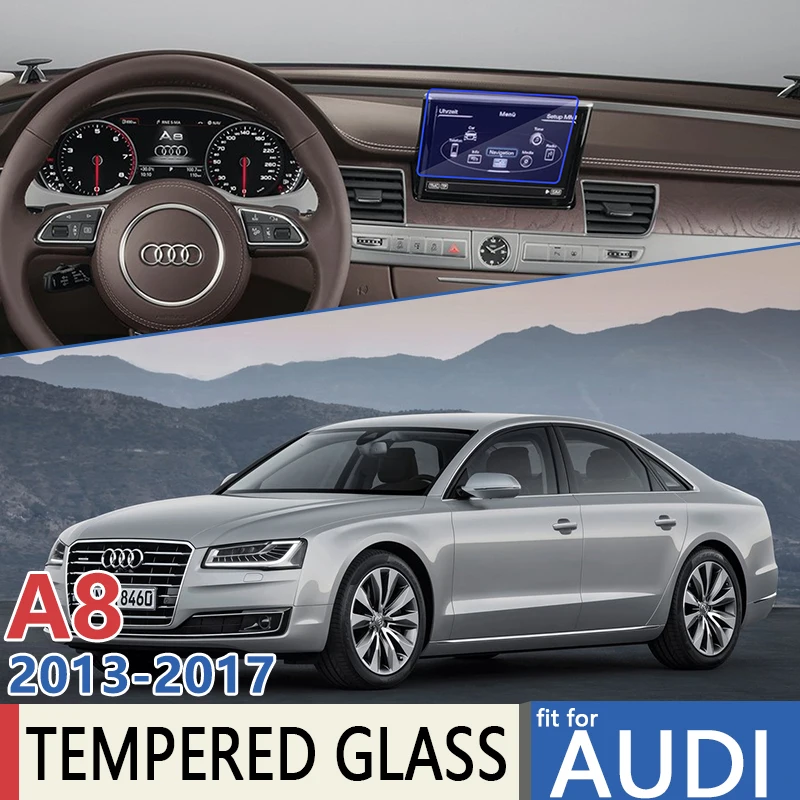 for Audi A8 D4 4H MK3 2013 2014 2015 2016 2017 Car Navigation Film Perfect Fit Full Screen Protector Tempered Glass Accessories