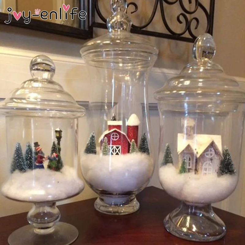 8 шт. Мини DIY Рождественская елка искусственная сосна елка рождественский Настольный Декор Санта, снег, мороз деревенский дом Рождественское украшение для дома