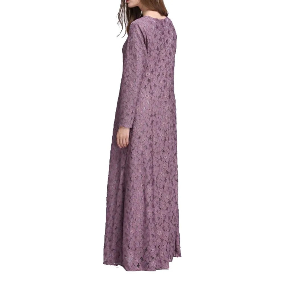 Размера плюс Vestidos Кафтан Абая Дубай Бангладеш кружевное Макси мусульманское