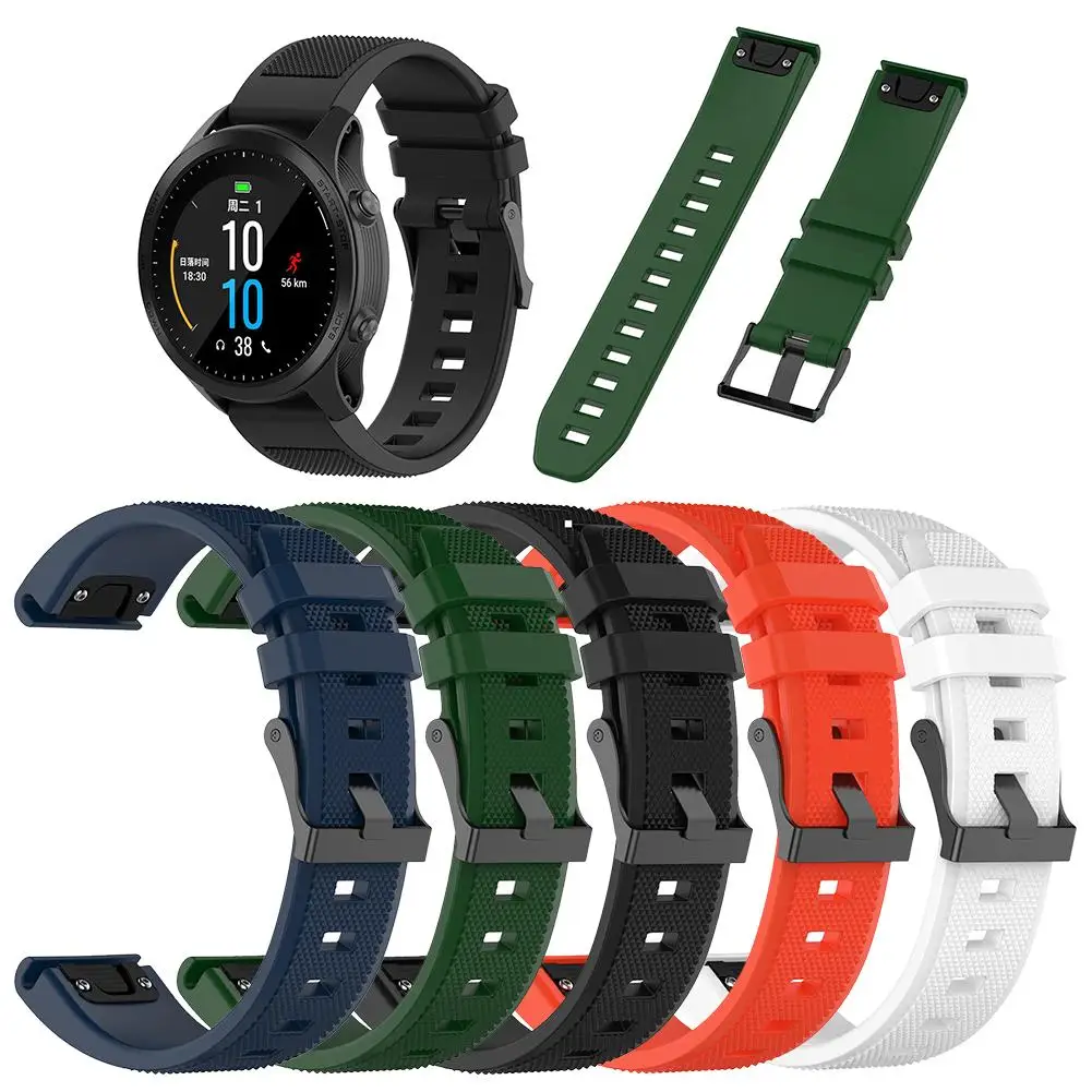 

Ремешок силиконовый для наручных часов, 22 мм, сменный, умеренная мягкость, прочный, мягкий, удобный для Garmin Fenix6 Forerunner945 935