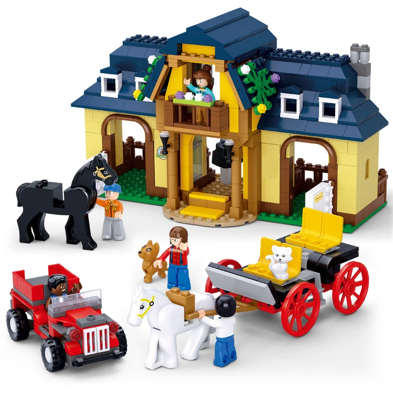 Набор строительных блоков Happy Farm House солнечное ранчо пони ферма совместим со