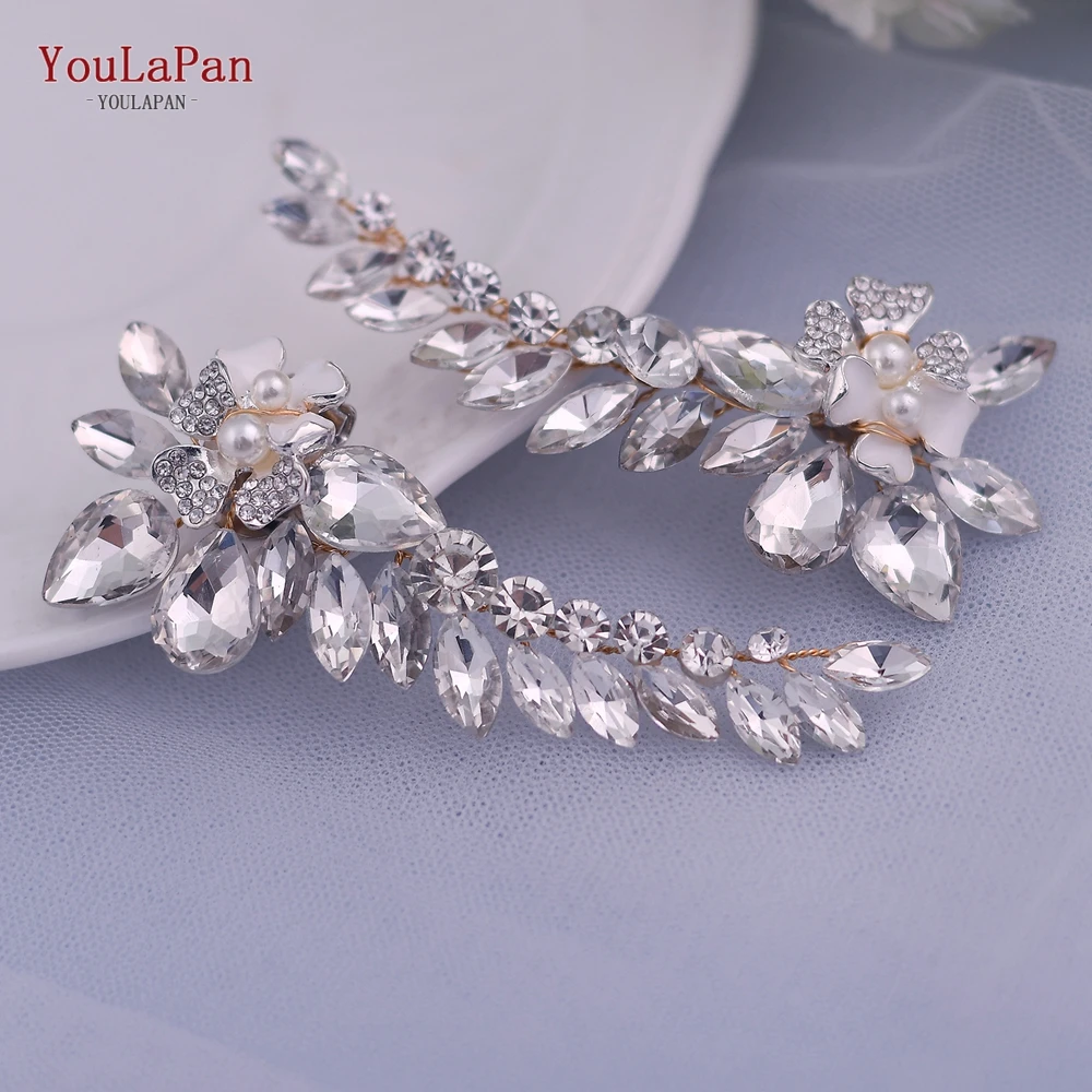 

YouLaPan X35 Rhinestone Shoe Accessories Wedding Shoes High Heels Decorative Shoe Clips fashionable Fishtail Shoes Accessories