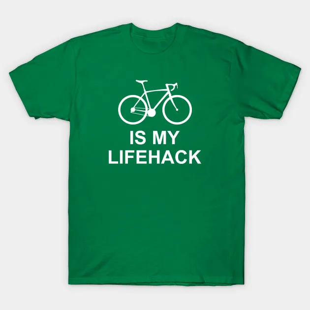 Мужская футболка Cycling Is My Lifehack женская футболка|Мужские футболки| |