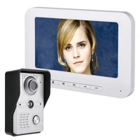 7 lcd wired video door phone visual video intercom speakerphone intercom system with waterproof outdoor ir camera