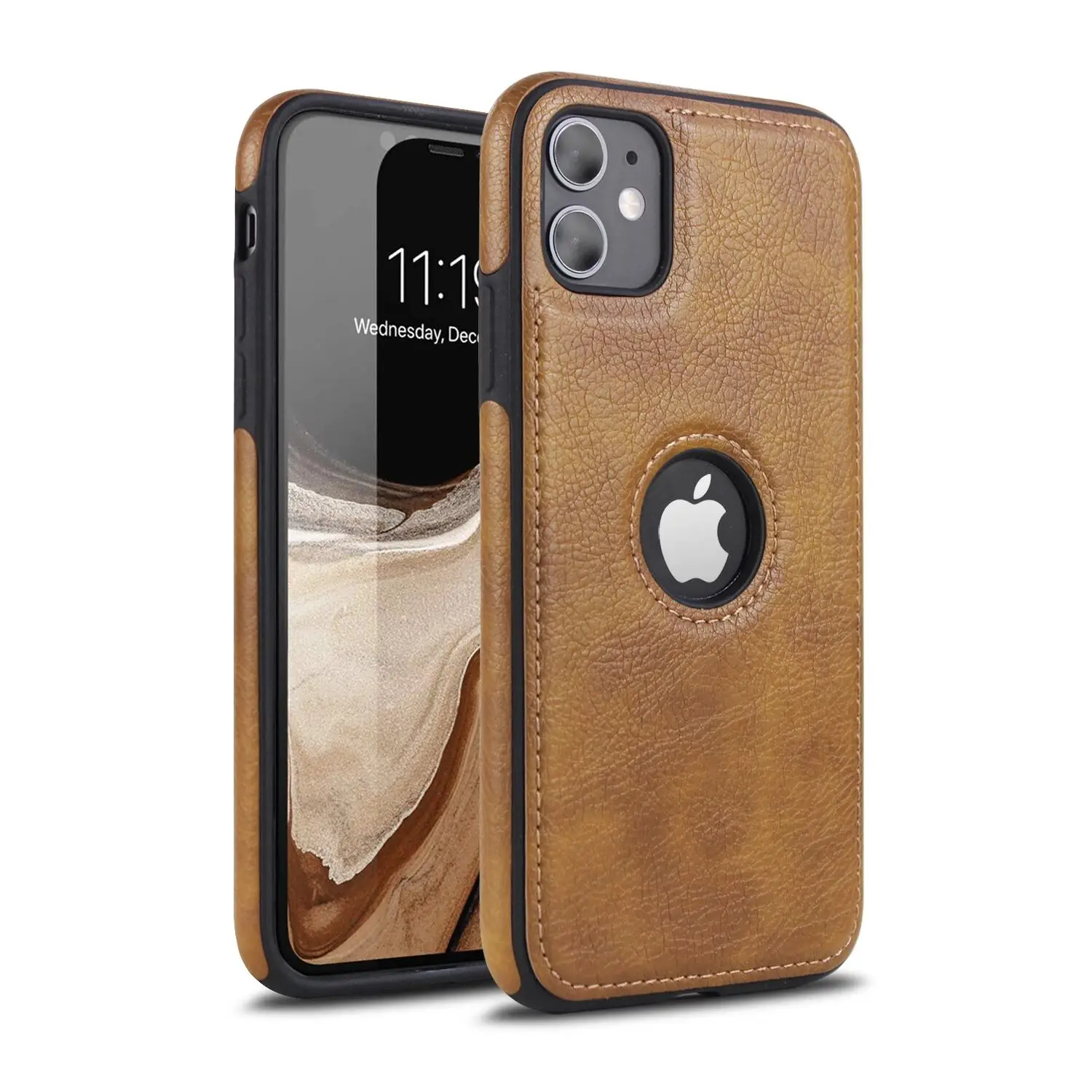Подходит для автомобиля линия кожи шить iphone11pro max мобильный телефон чехол Apple 11