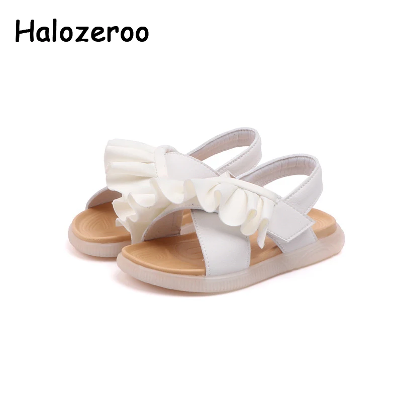 Летние пляжные сандалии для малышей детские принцессы обувь маленьких девочек