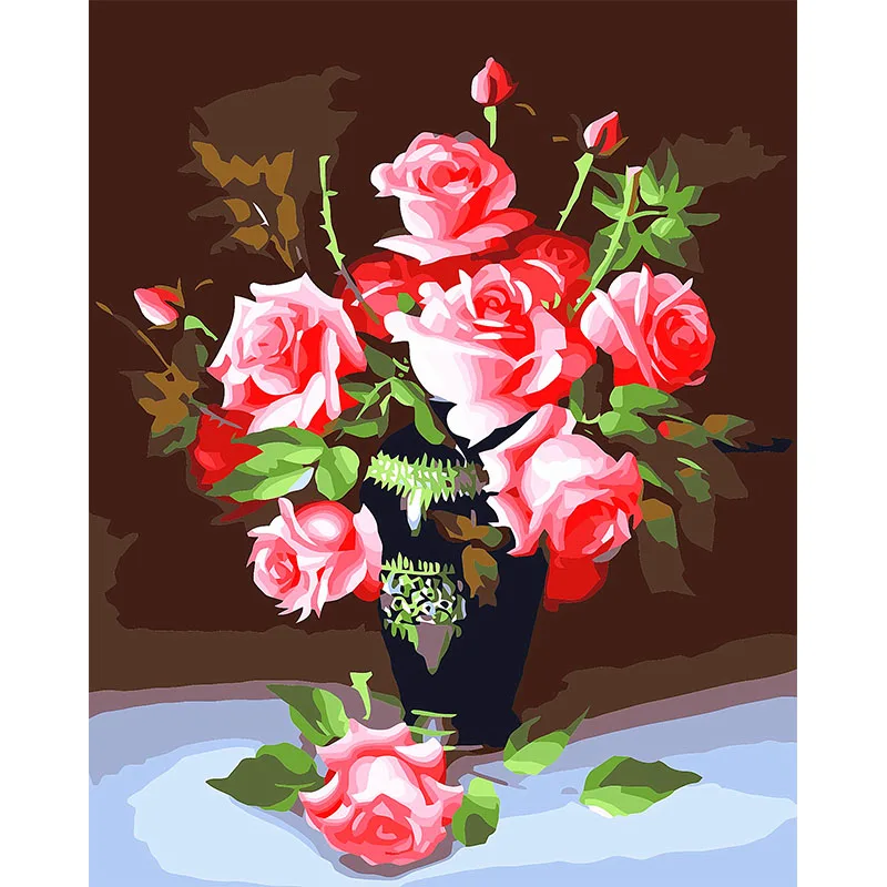 Романтический пион фотографии цифровой живописи по номерам с цветочным принтом