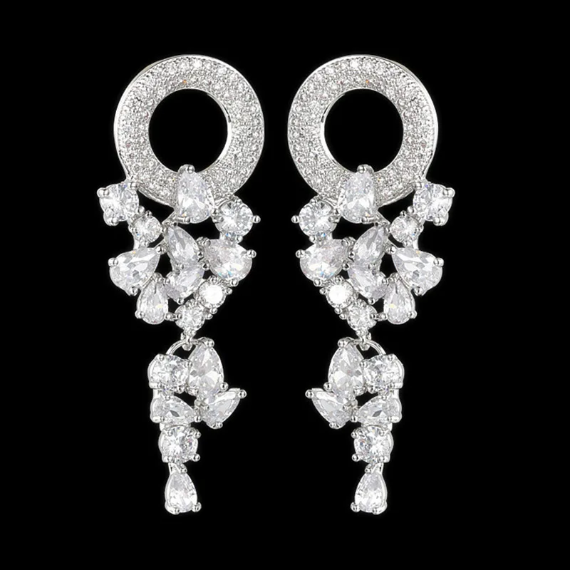 JoyceJelly Мода 925 стерлингового серебра серьги для женщин ювелирные изделия Сапфир