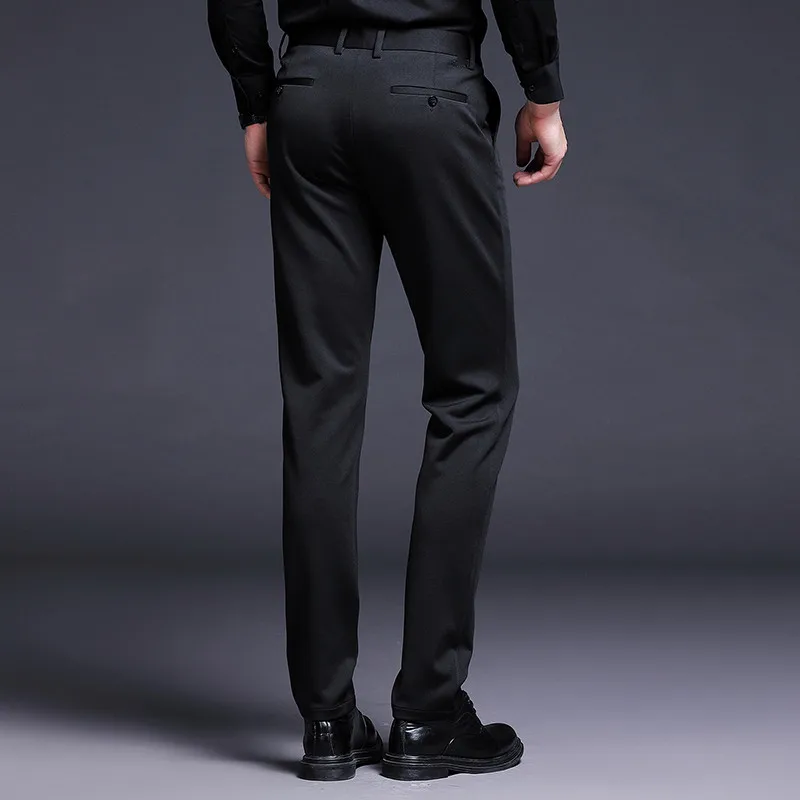 Мужские прямые брюки классические повседневные длинные средней длины для весны