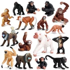 2021 Детские когнитивные Обучающие игрушки, дикие животные, обезьяны орангутана, обезьяны, подвижные куклы, детская коллекционная игрушка, подарки