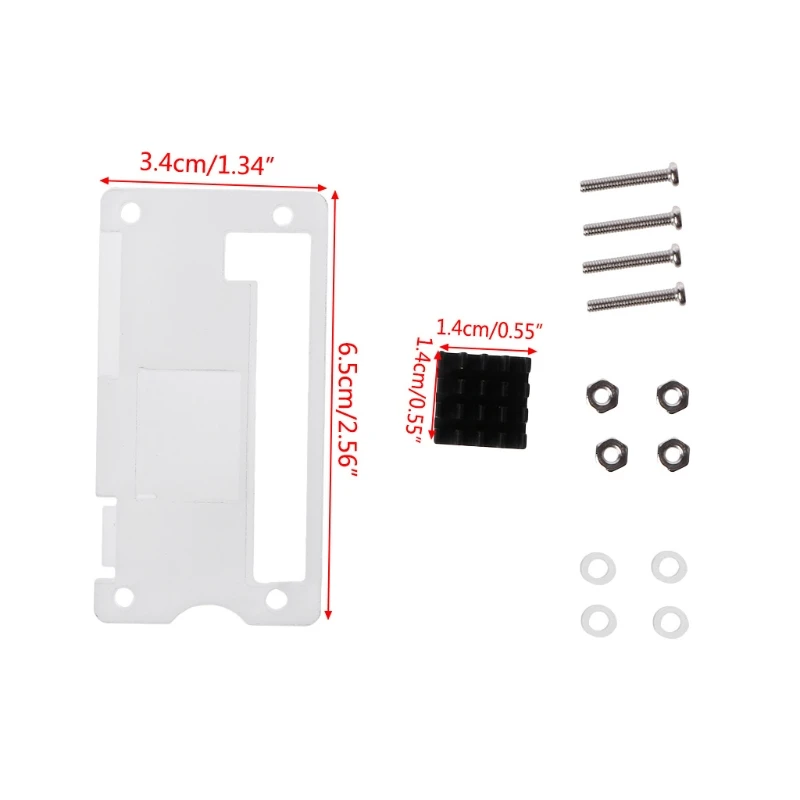 

100% Brand New and High Quality Acrylic Enclosure Case Shell + Aluminum Heat Sink Kit For Raspberry Pi Zero V1.3