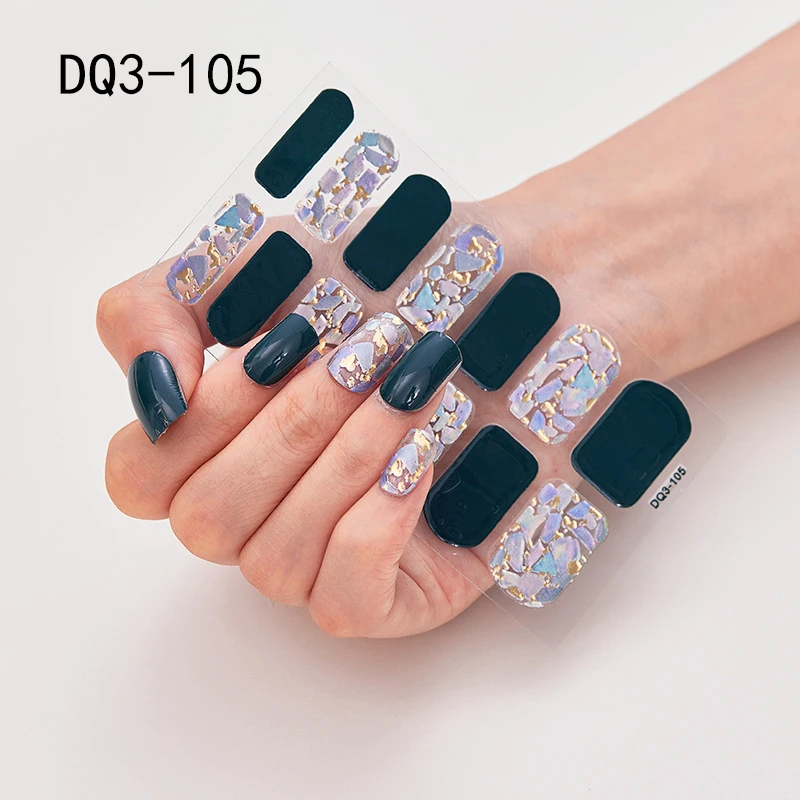 14 наклеек для ногтей фиолетовые наклейки дизайна 3D алмазный дизайн Полные