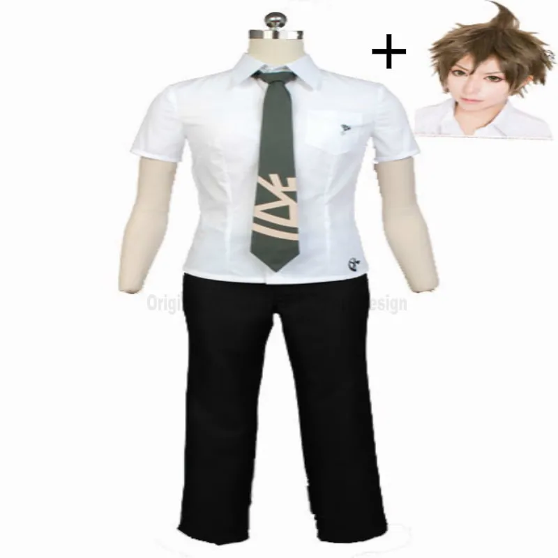 

Danganronpa Hajime Hinata Uniform men Cosplay Costume For Men Full Set Costume custom madeHalloween costume wig and shoes