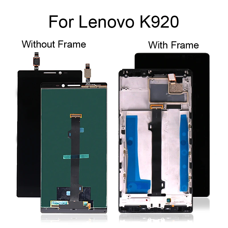 Для Lenovo Vibe Z2 Pro K920 LCD сенсорный экран дигитайзер с рамкой для дисплей сборка Ремонт