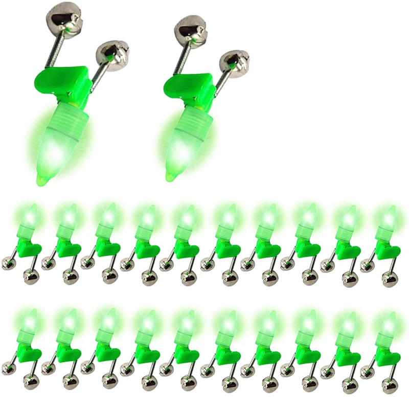 

Fishing Bite Alarm Night Fishing Rod Bell with Dual Ring Bells Fishing Accessories Bait Alarm Bell Rod Clip Tip for Fishing