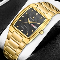 2022 square men watches wwoor luxury automatic week date gold stainless steel waterproof quartz wristwatch men relogio masculino