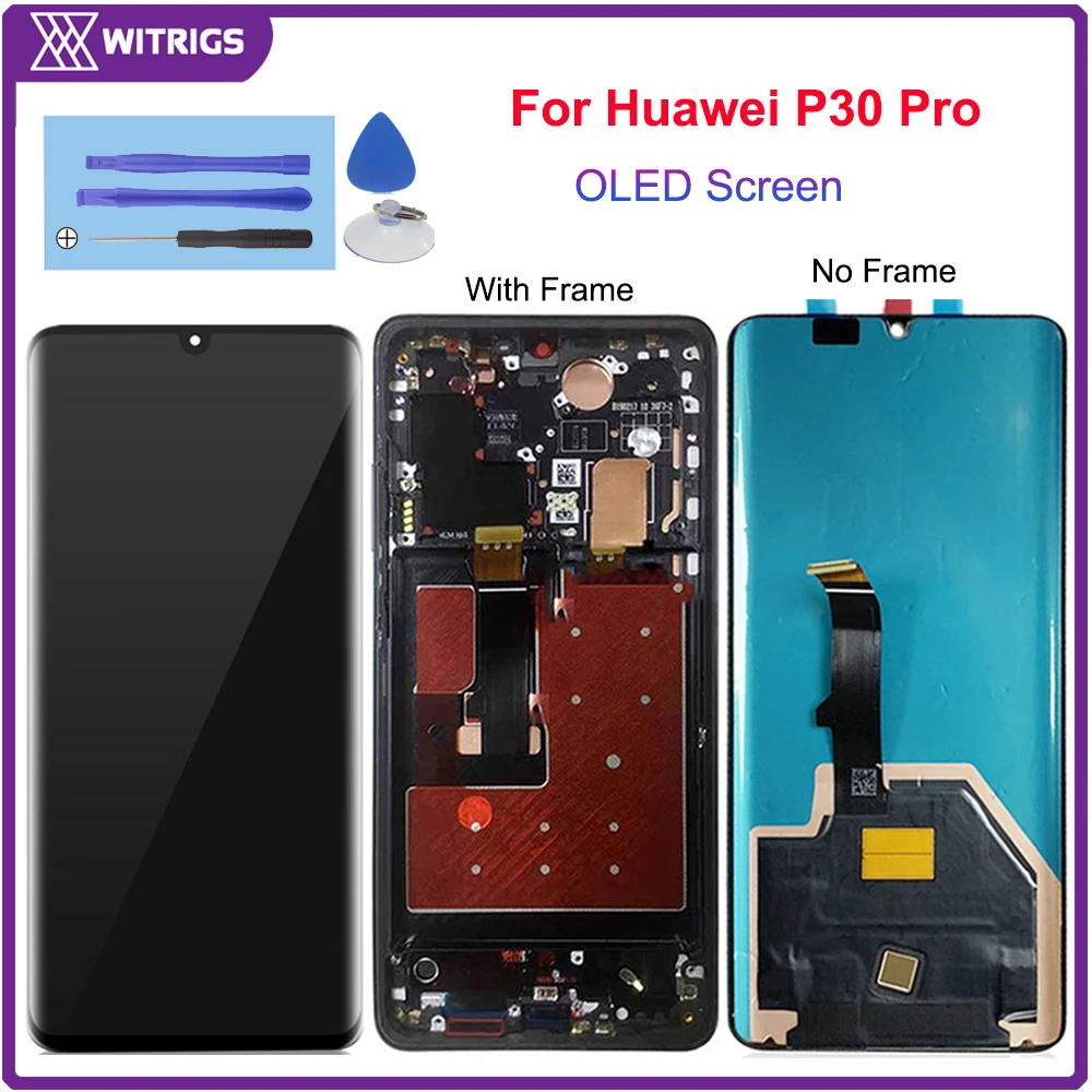 Witrigs для huawei P30 Pro ЖК дисплей сенсорный экран с дигитайзером сборка рамка
