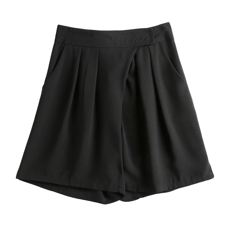 

Seoulish 2021 New Summer Purple Women Suit Half Pants High Waist Minimalism Knee Length Pants Female Elegant Loose Trousers