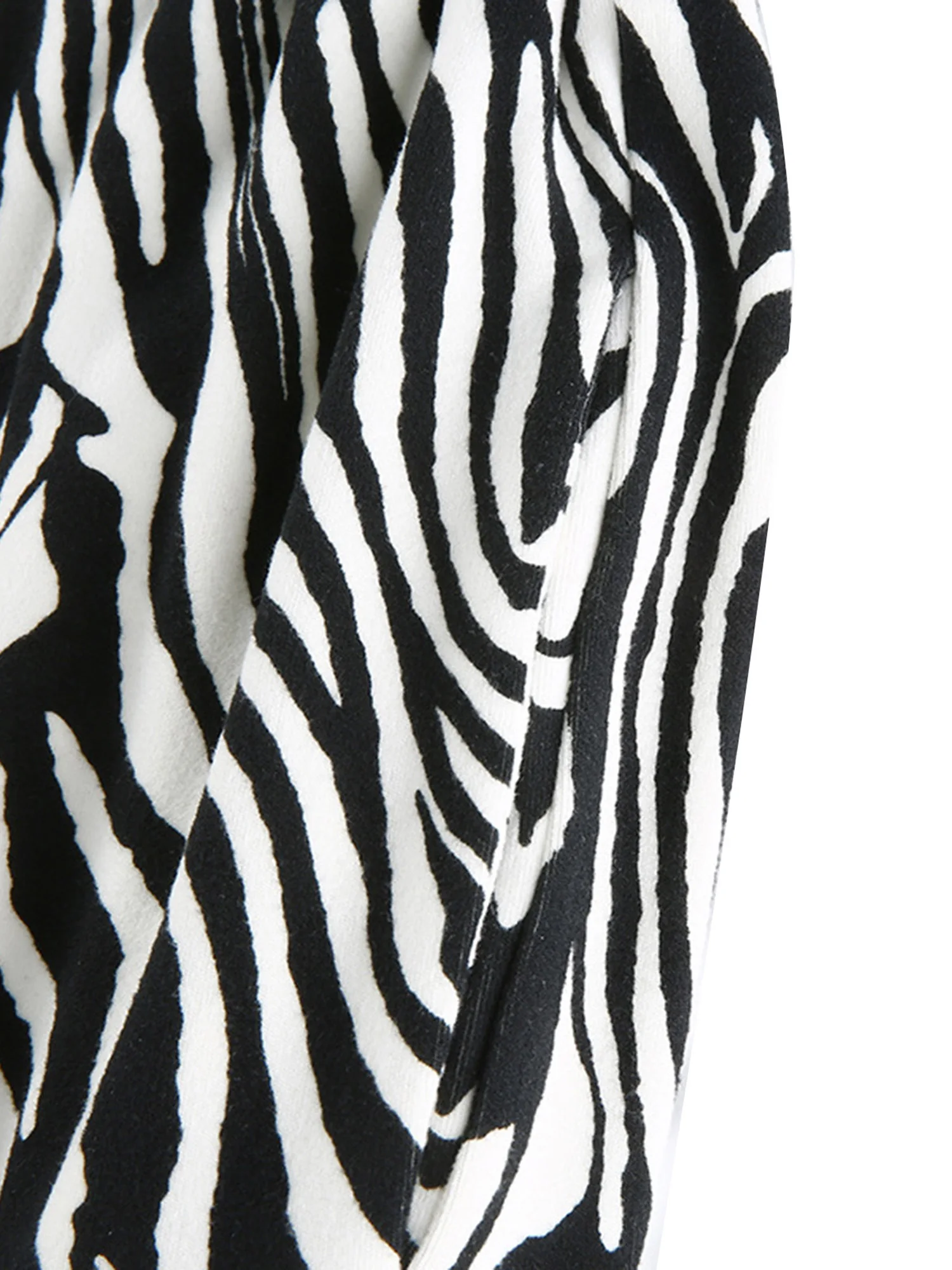 

The Latest Arrival Ladies Fashion Animal High Waist Zebra Stripe Drape Straight-Leg Pants Loose Casual Trousers for Ladies