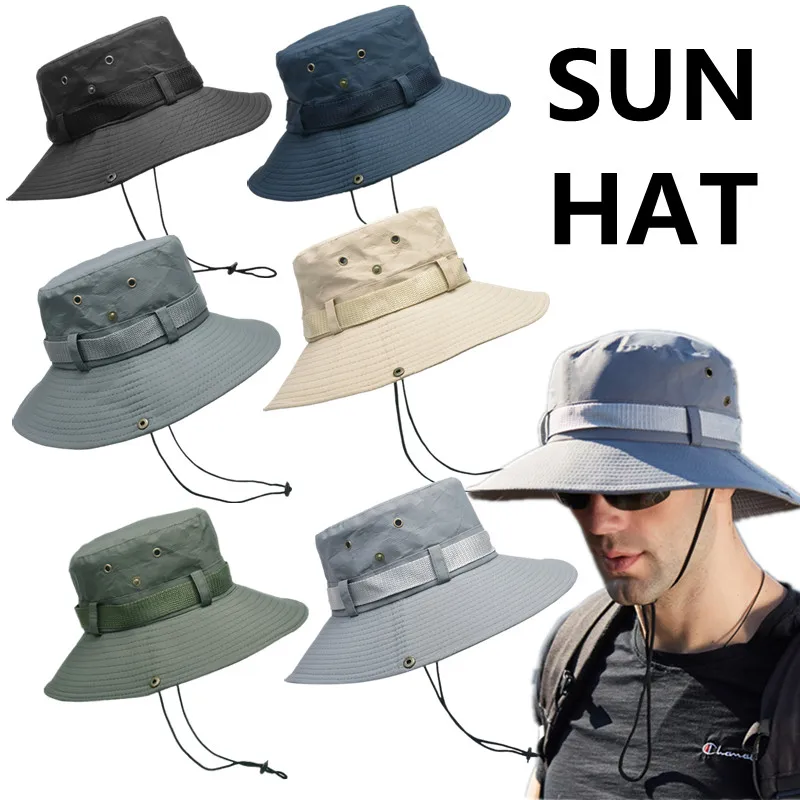 

6 Colors Polyester Leisure Sunshade Adjustable Fishing Summer Sports Mountaineering Seaside Hats Camping Barbecue Man