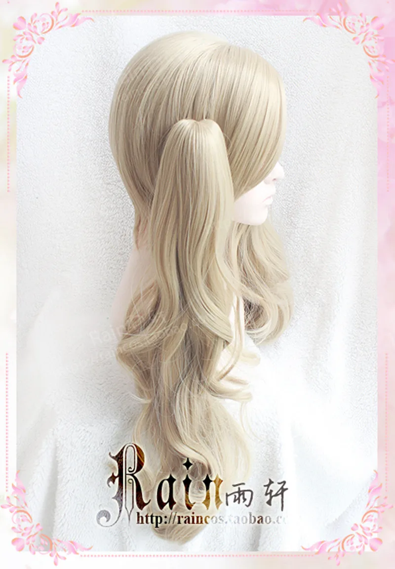 P5 Persona 5 Anne Takamaki Long Curly Linen Cos Hair With 2 Clips On Ponytails Heat Resistant Cosplay Costume Wig |