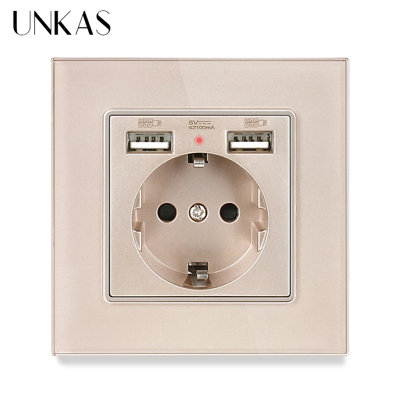 UNKAS серого цвета с украшением в виде кристаллов Стекло Панель EU стены Мощность