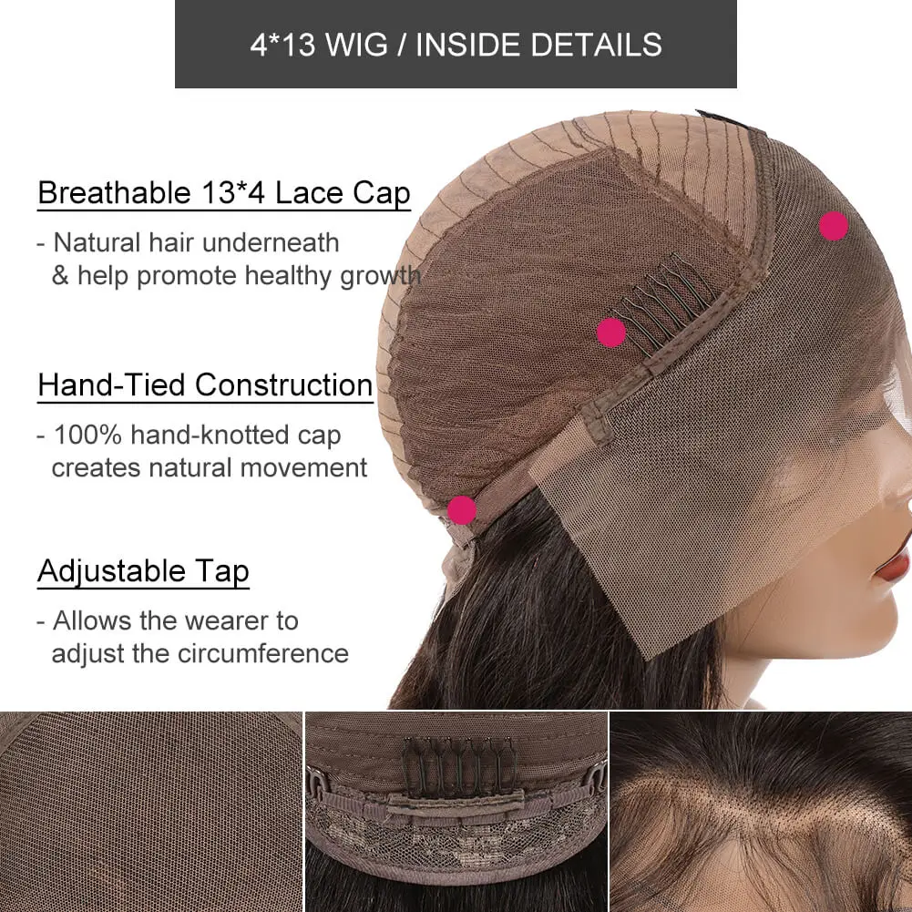 

Straight Lace Human Hair Front Wig 30 Inches Brazilian Hair Wigs 13x4 Front Wig For Black Women Prepluck Hair-Line Frontal Wigs
